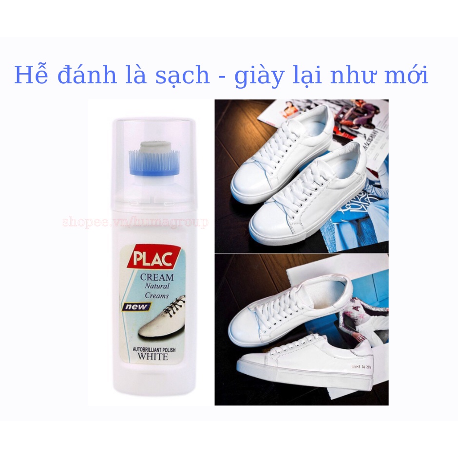 Chai xịt tẩy trắng giày dép túi xách Plac - ĐẦU LAU LÔNG CHẢI