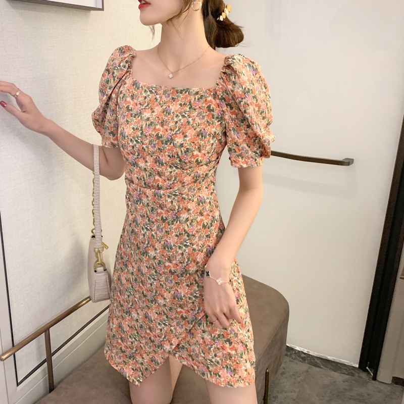 Đầm Hoa Cổ Vuông Thời Trang Dành Cho Nữ | BigBuy360 - bigbuy360.vn