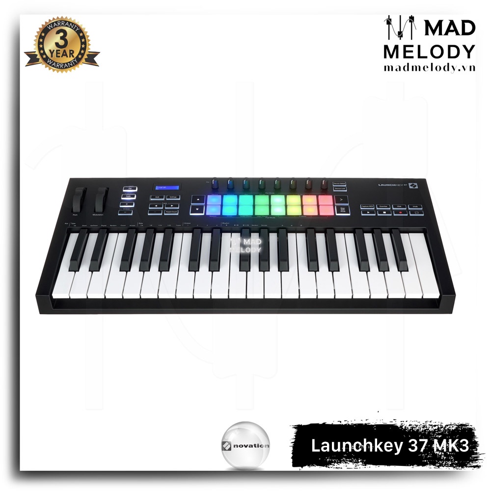 Novation Launchkey 37 MK3 USB MIDI Controller [đàn soạn nhạc 37 phím Launchkey thế hệ 3 mới nhất, NEW & chính hãng]