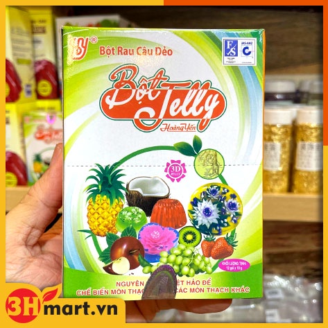 Bột rau câu Jelly Hoàng Yến - Hộp 12 gói