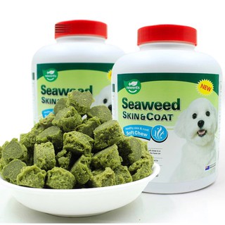 Thức ăn dưỡng lông cho chó lông trắng -Seaweed Skin&Coat- Hộp 500 viên