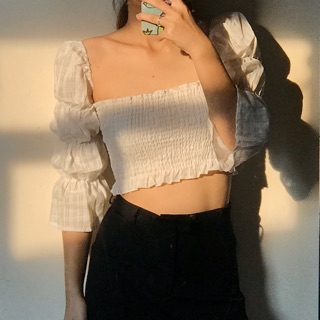 Croptop tay phồng