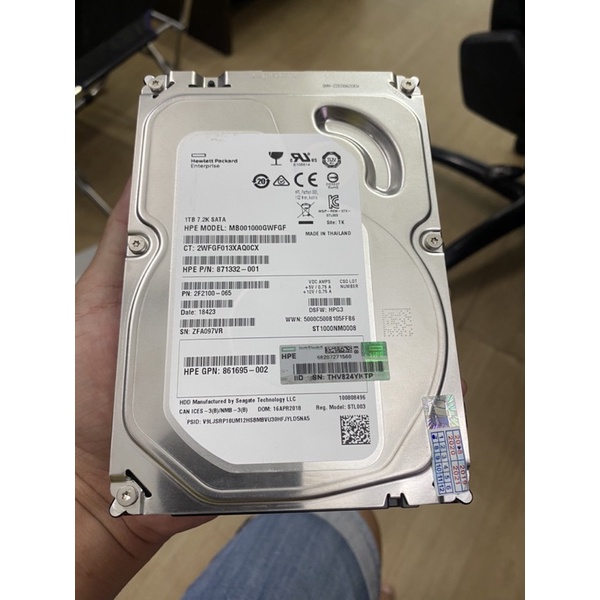 HDD 1TB HPe enterprise class sata 7.2k rpm