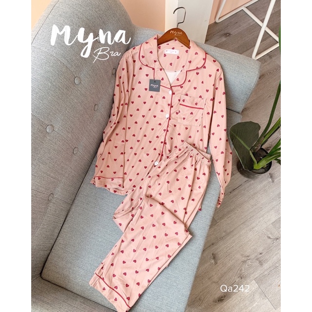 Bộ Pyjama cotton mềm mại hoạ tiết dễ thương phong cách ulzzang
