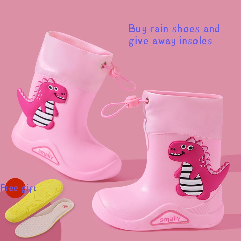 Giày Bốt Đi Mưa Chống Trượt Nhiều Màu Sắc Họa Tiết Hoạt Hình Dành Cho Bé Gái