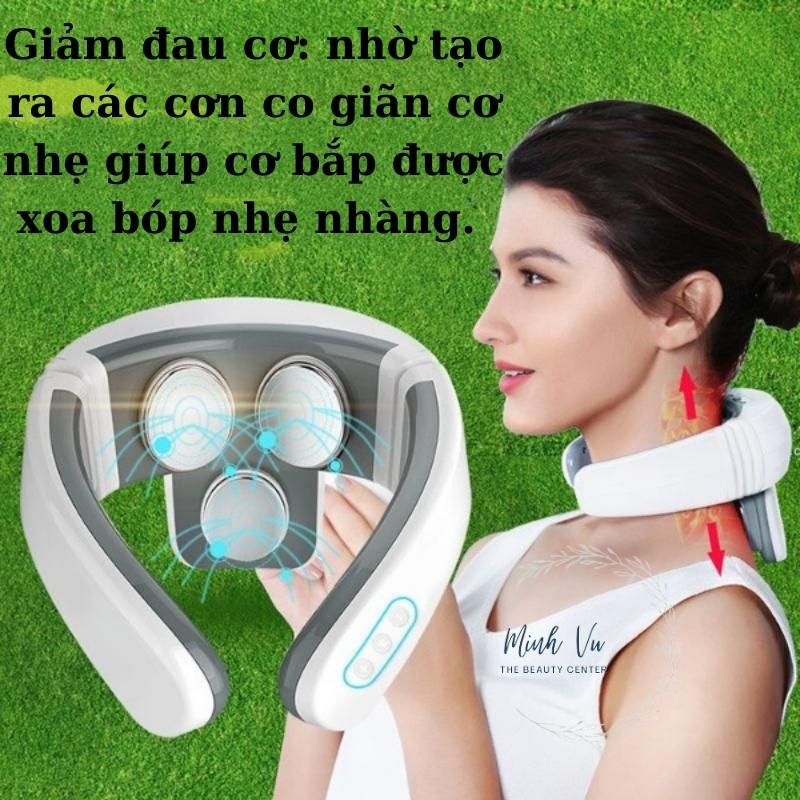 [ Tặng tinh dầu gừng ] Máy massage cổ vai gáy cột sống thông minh công nghệ Nhật Bản massa điều trị đau mỏi cổ vai gáy