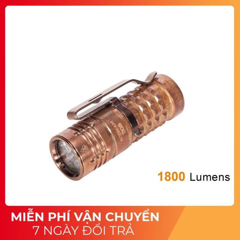 ACEBEAM TK16 - Đèn pin EDC đồng đỏ, độ sáng 1800lm, chiếu xa 338m, sử dụng 1 pin 116340 550mAh (kèm theo)