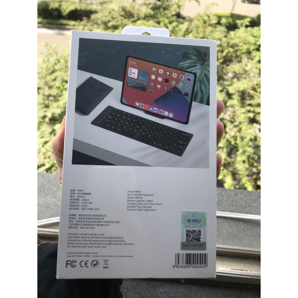 Bàn Phím ko dây Bluetooth Mini Gấp Gọn cho tablet táo/tablet Wiwu Mini