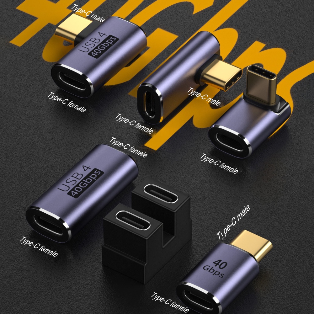 USB4.0 40Gbps OTG Bộ Chuyển Đổi Thunderbolt3 8K @ 60Hz 100W 5A USB C để Loại C Nhanh Chóng sạc Chuyển Đổi