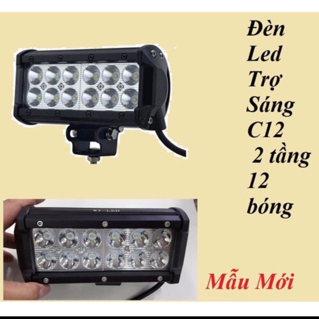 Đèn LED c12 trợ sáng 12 bóng cực sáng