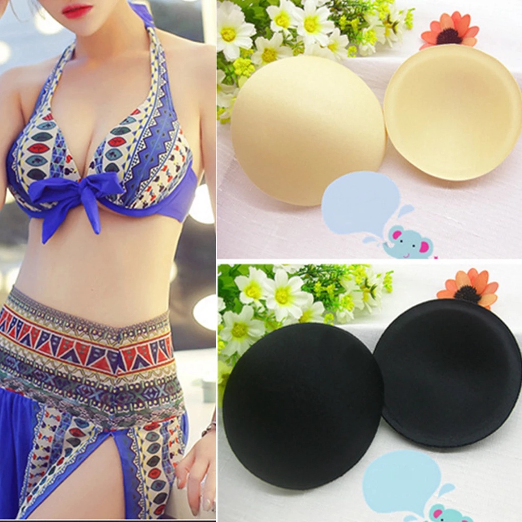 1 Cặp Mút Đệm Nâng Ngực / Áo Ngực Hình Tròn Màu Nude Có Thể Tái Sử Dụng