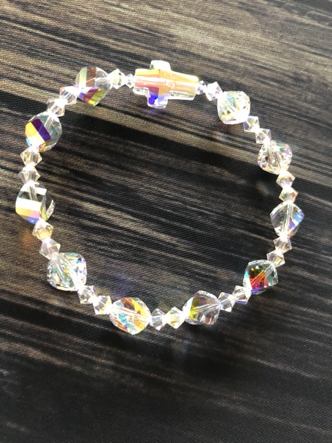 Vòng Tay Pha Lê Áo-Chuỗi 10 Kinh Hạt Lựu 8ly