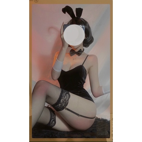 Bộ cosplay nhung tai thỏ liền thân siêu đẹp MS2511