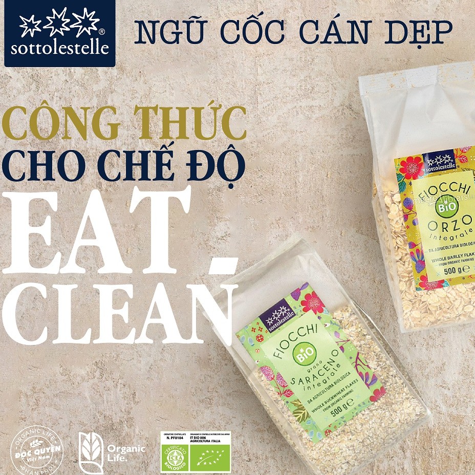 Diêm Mạch , Kiều Mạch , Yến Mạch, Hạt Kê Cán Mỏng Hữu Cơ 500g