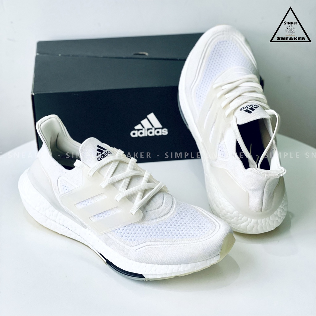 Giày Adidas Ultraboost 21 Cream White Chính Hãng💙SIMPLE SNEAKER💙 Giày Chạy Bộ Ultra Boost 21 Màu Trắng Thể Thao Nam Nữ