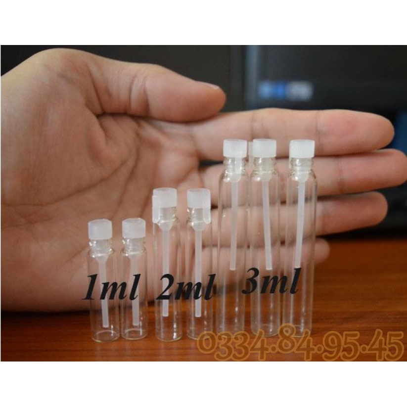 [50-100] Chai chiết mẫu thử nước hoa 1ml / 2ml / 3ml - Ống thủy tinh đựng vial, lọ chiết test