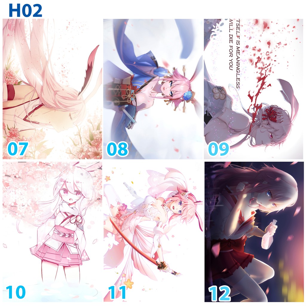 Poster / Tranh dán tường Honkai Impact 3rd ( nhiều mẫu)