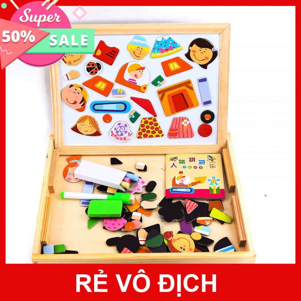 [Hot]-[Giá Rẻ] Bảng tranh ghép hình nam châm gỗ