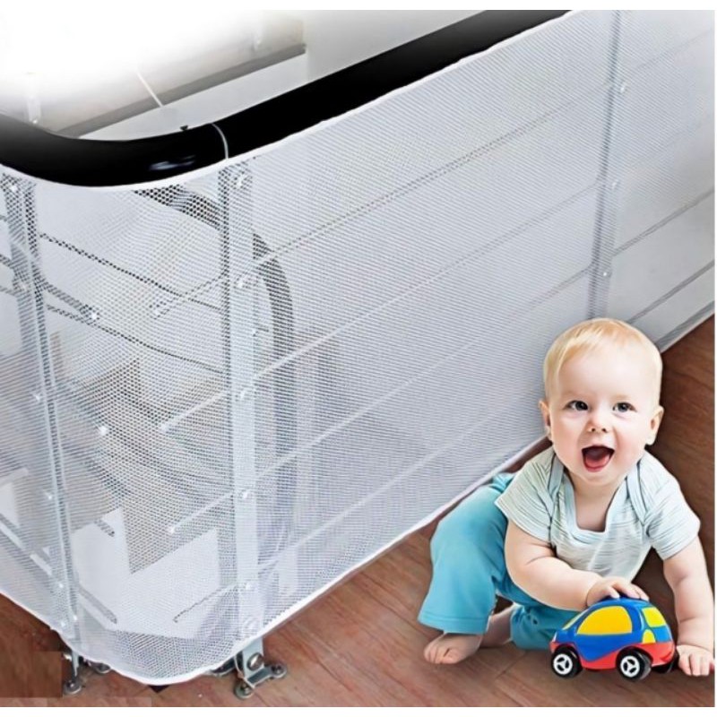 Hàng rào lưới POLY nhập khẩu chắn cầu thang balcon