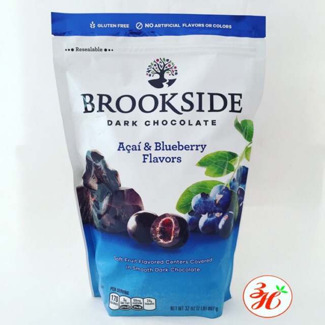 Socola Đắng Nhân Việt Quất Brookside túi 907g