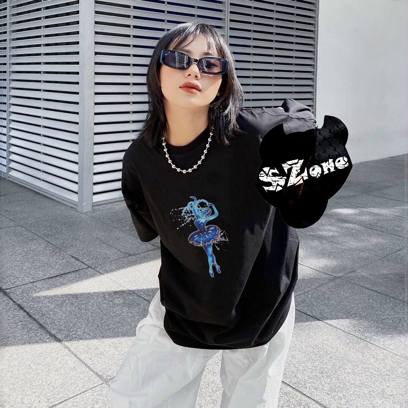 Áo Phông Nữ Cotton 100% In Hình 3D Cao Cấp Phong Cách - Áo Thun Gildan Nam Nữ Unisex Ngắn Tay Chất Mát Mùa Hè Szone PF33