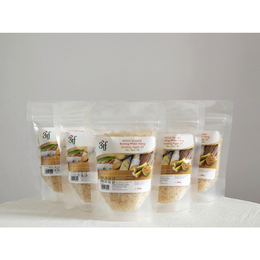 Đường phèn vàng 3T FOOD (200gr) - Loại hạt