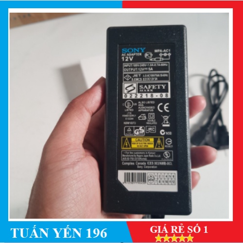 Nguồn led Sony 5A 12V đổi điện 220V Sang12V giá tốt (Adapter)