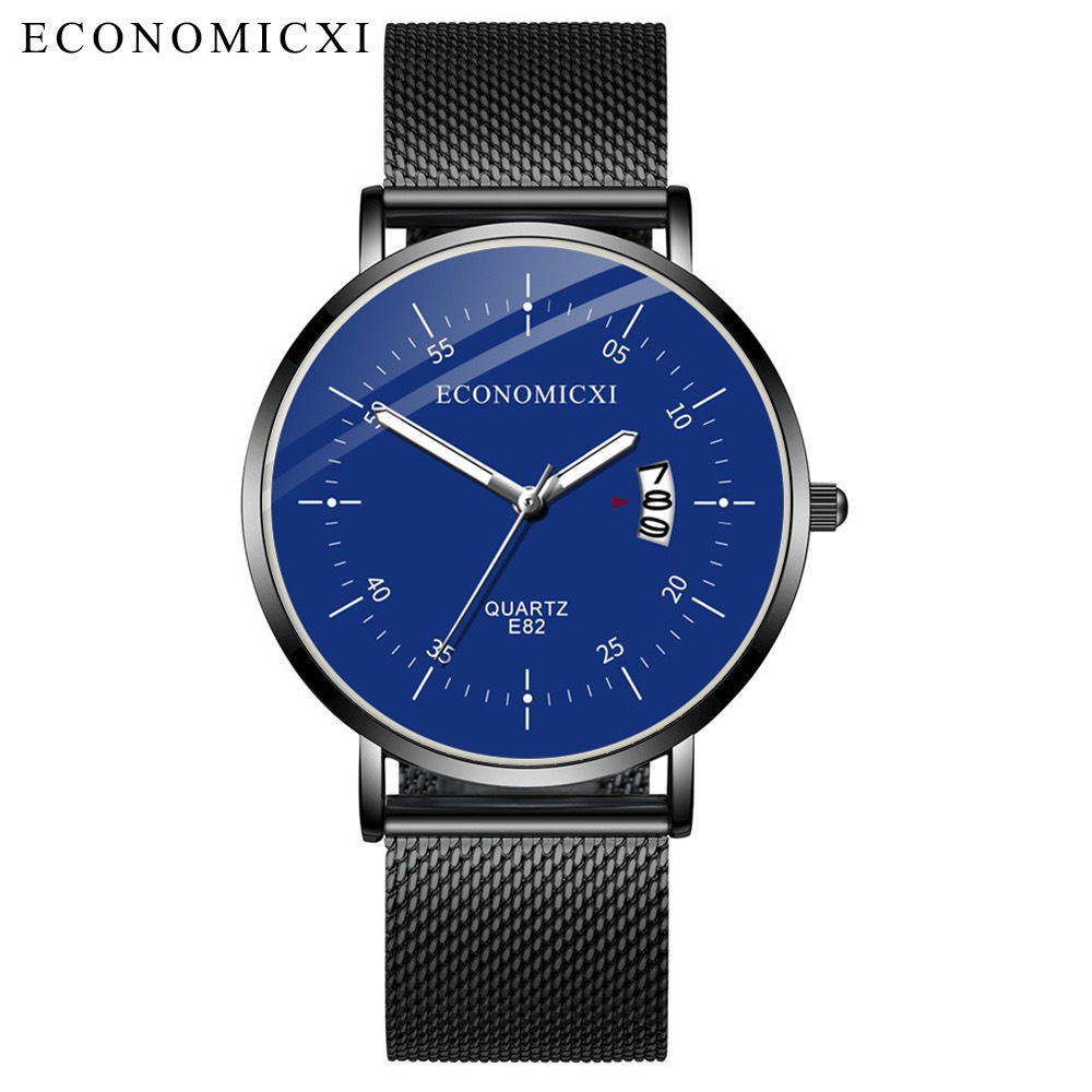 Đồng hồ nam cao cấp ECONOMICXI dây thép mảnh, chạy lịch ngày, mặt kính cường lực cao cấp đang HOT TREND năm nay | BigBuy360 - bigbuy360.vn