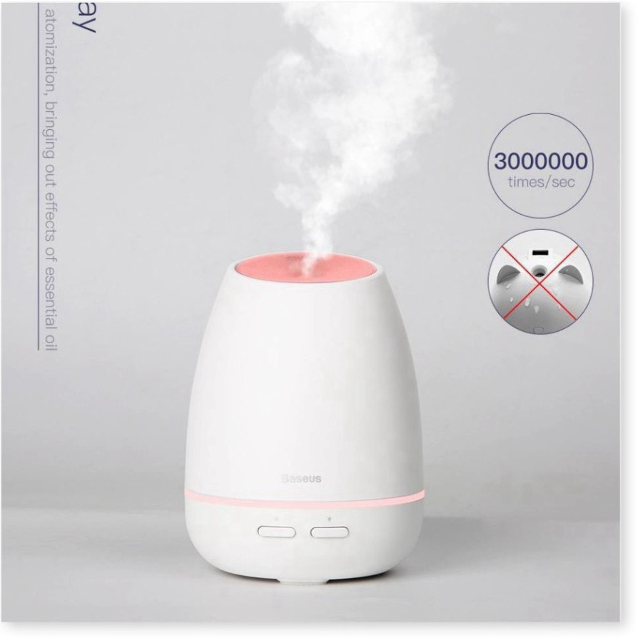 [CHÍNH HÃNG] Máy Phun Sương, Tạo Ẩm, Khuếch Tán Tinh Dầu Mini Baseus Creamy - Đèn Led 7 Mầu