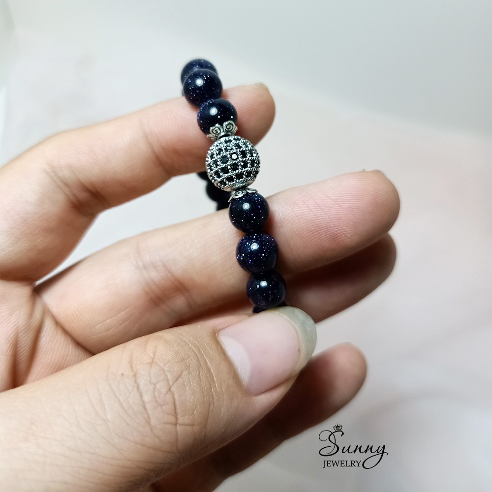 Vòng Tay Phong Thủy VTBT02, Vòng Tay Mix Charm Lấp Lánh Hợp Mệnh THỦY Dành Cho Nữ - Sunny Jewelry