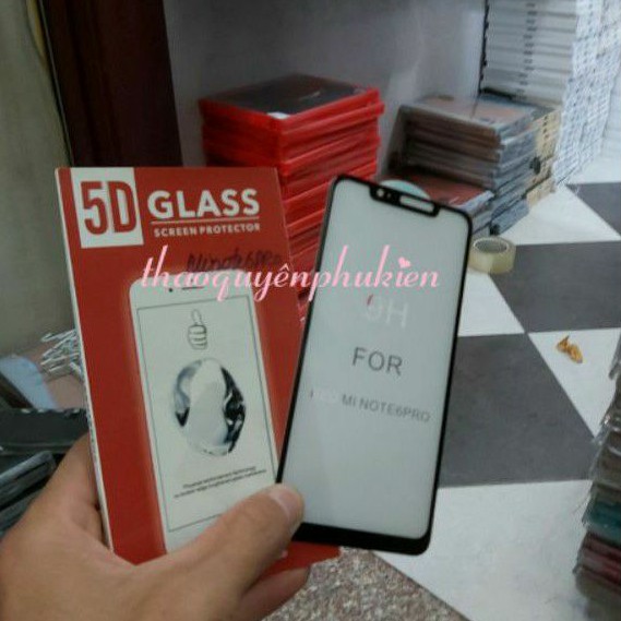 KÍNH CƯỜNG LỰC 5D FULL KEO TOÀN MÀN XIAOMI MI NOTE 6 PRO HÀNG XỊN