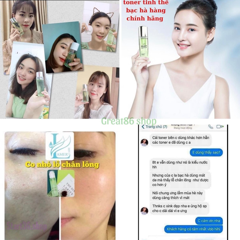 Toner great86 toner tinh thể bạc hà Dr lacir toner cấp ẩm cho da mặt nước cân bằng da thu nhỏ lỗ chân lông trắng da