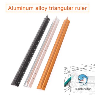 Thước nhôm tam giác chuyên dụng đo tỉ lệ bảng vẽ cho kiến trúc sư