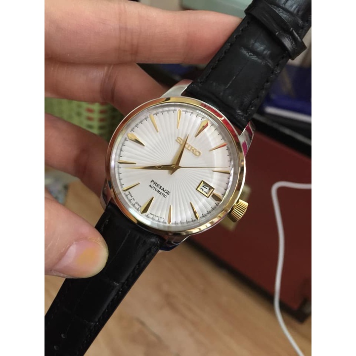 Đồng hồ Nam seiko 3kim 1lich chạy cơ automatic nhiều màu máy Nhật size 40mm dây da