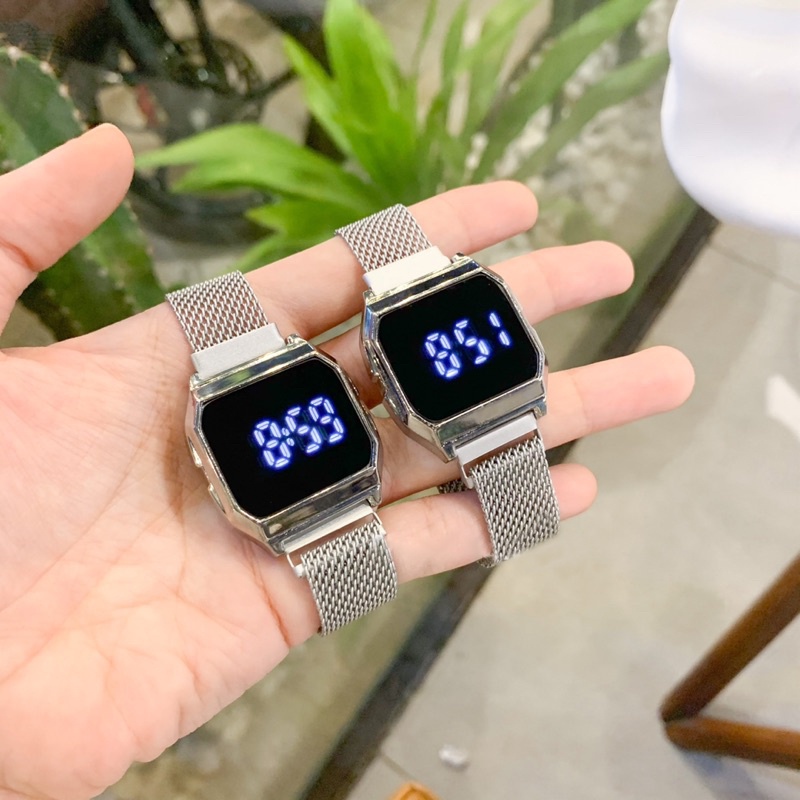 Đồng hồ nữ nam điện tử đeo tay dây kim loại thông minh MARSANO DH07