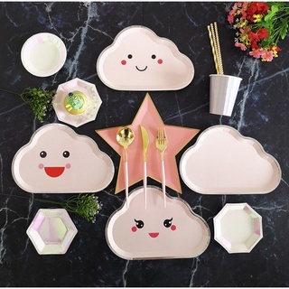 Đĩa giấy trang trí sinh nhật chụp hình