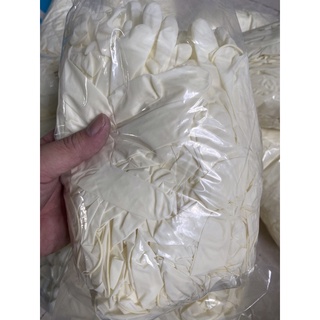 01 túi / 100 chiếc găng tay y tế latex có bột mega glove , size s và m , màu trắng .