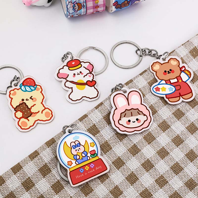 Móc chìa khóa hình hoạt hình dễ thương