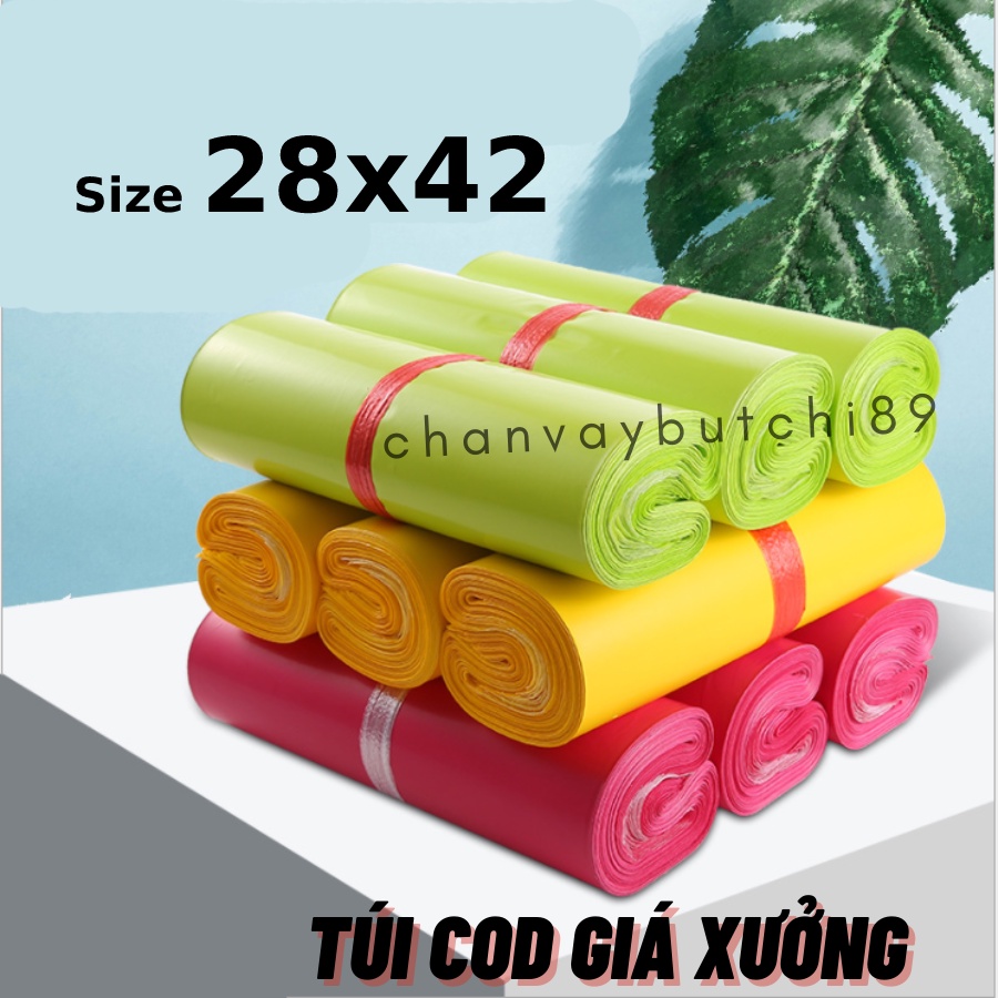 Túi gói hàng niêm phong Size 28x42 Cuộn 100 Túi Có Keo Dán Bảo Mật -2T