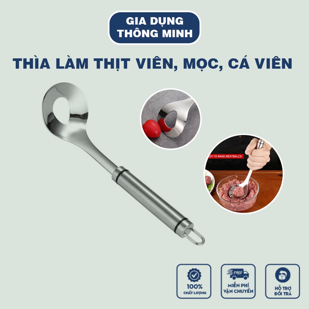 Thìa làm thịt viên, mọc, cá viên Inox cao cấp