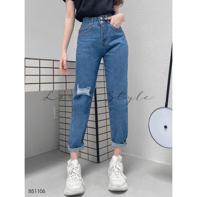 Quần jean baggy nữ LOREN 2 nút B51106