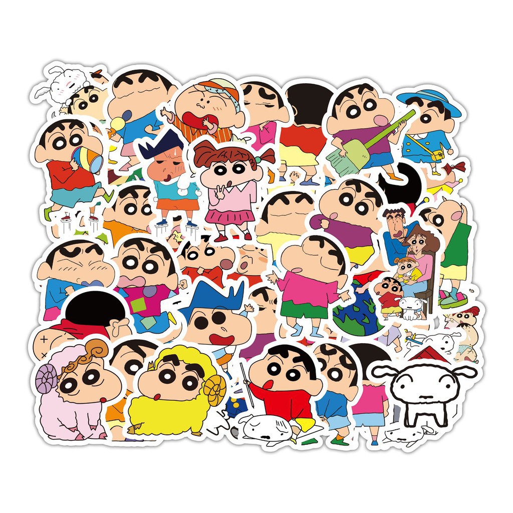 Sticker/ hình dán anime Shin- Cậu bé bút chì (Bộ 10-50 hình khác nhau Random)