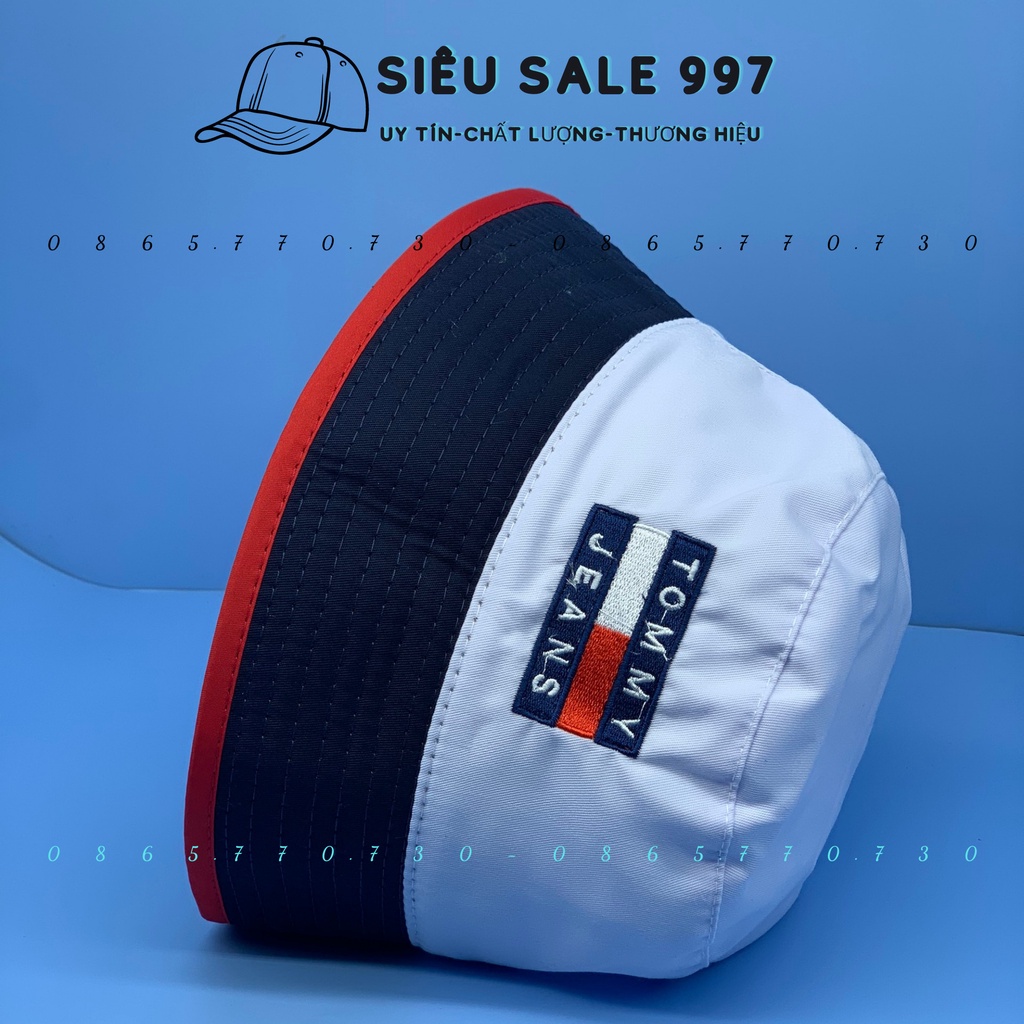 MŨ BUCKET CỤP THÊU T-M THỜI TRANG UNISEX NAM NỮ FORM CHUẨN 48-56CM
