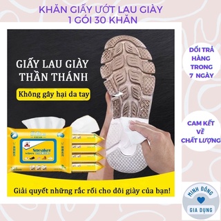 Khăn giấy lau giày Sneaker Wipes vệ sinh giày siêu sạch không cần giặt 30 khăn 1 hộp