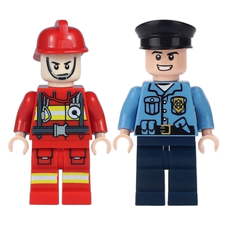 GOROCK Mô Hình Lắp Ráp Nhân Vật Cảnh Sát / Lính Cứu Hỏa Cho Bé