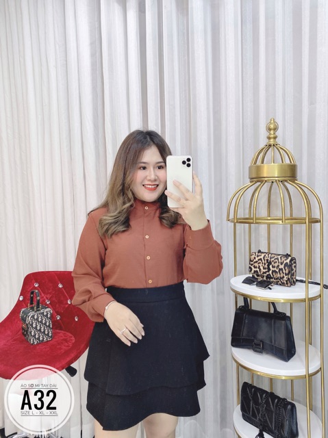 Bigsize Áo sơ mi tay dài A32
