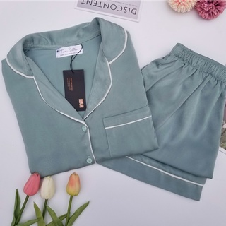 Bộ Ngủ Pijama Lụa - Đồ Mặc Nhà Chất Lụa Latin Ngọc Trai Cao Cấp