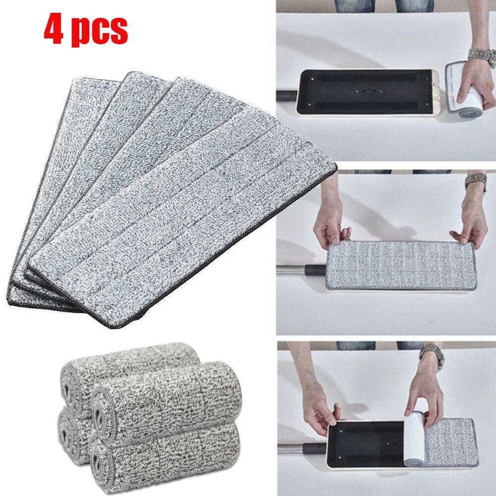 Microfiber Cloth Mop Kitchen Floor Cleaning Flat Mop Rag Bathroom Replacement