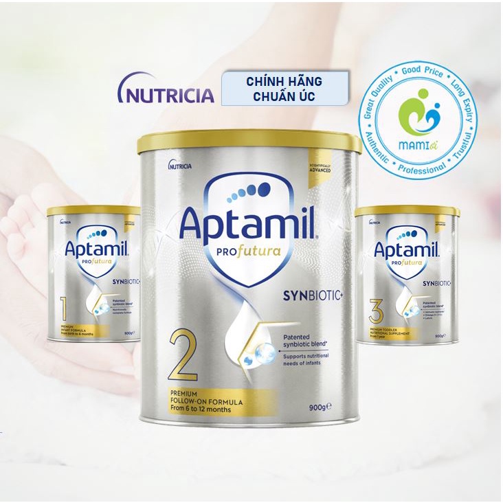 Sữa Aptamil Úc số 1, 2, 3 cho bé 900g