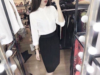 Áo sơ mi trắng trơn